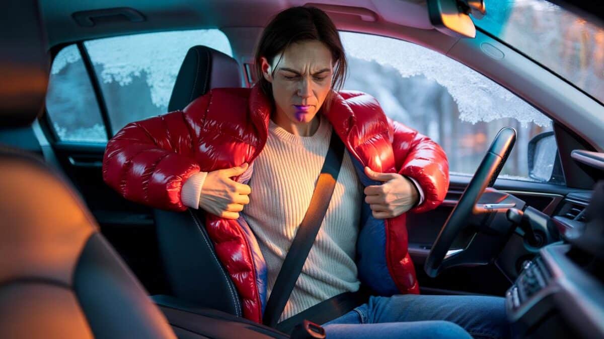 Lebensgefahr im Auto: Warum Sie die Winterjacke vor der Fahrt sofort ausziehen müssen